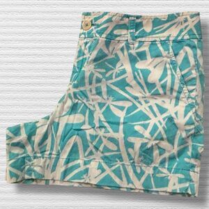 Lilly Pulitzer Womens Shorts Size 12 Flutter Blue Dragonfly Print Cotton Summer